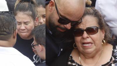 Doña Estelina y restoe de familiares de Orinson Amaya en el sepelio del presidente de Marathón que se realizó este miércoles 3 de diciembre en horas del mediodía.