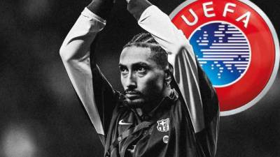 El Barcelona cayó eliminado ante el Atlético de Madrid en cuartos de final de la Champions League y uno de los que mostró su enfado fue Raphinha