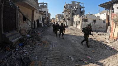 Los militares israelíes ingresaron a la Ciudad de Gaza este martes.