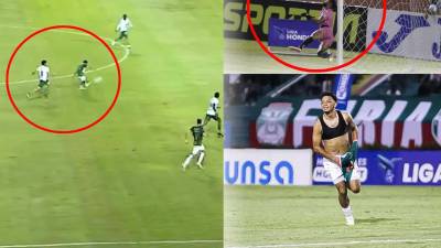 Alexy Vega se sacó una genialidad y marcó un golazo casi desde media cancha.