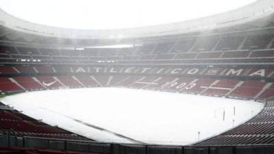 sí estaba el Wanda Metropolitano por la tormenta de nieve que obligó a suspender Atlético Madrid - Athletic Bilbao.