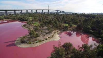 El Salt Water Lake en el Westgate Park de Melbourne.