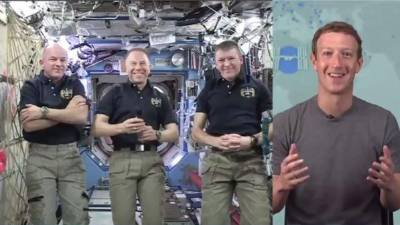 Zuckerberg conversó con tres de los seis astronautas que conforman la tripulación actual de la EEI.