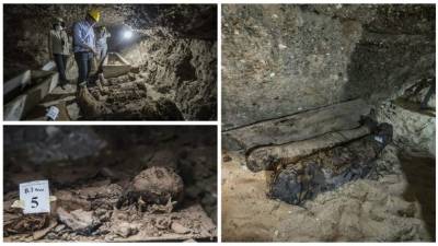 Un equipo de arqueólogos egipcios descubrió 17 momias en unas catacumbas de Tuna el Yebel, en el centro del país, indicó este sábado el ministerio de Antigüedades en un comunicado.