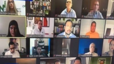 La reunión virtual se realizó este lunes en horas del medio día.