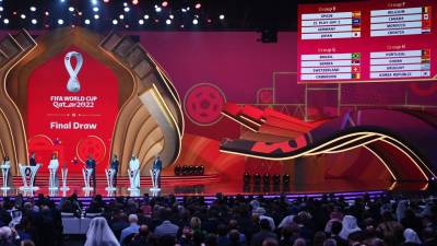 El sorteo del Mundial se disputó este viernes en Doha, Qatar. Foto AFP.