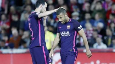 Rafinha se perderá partidos importantes. Foto FC Barcelona.