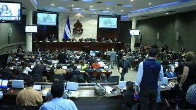 La sesión de ayer en el Congreso Nacional.