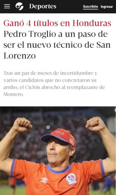 Diario El Clarín de Argentina.