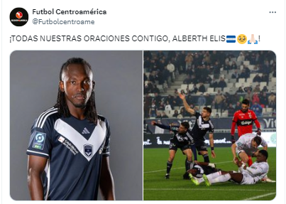  “¡TODAS NUESTRAS ORACIONES CONTIGO, ALBERTH ELIS”, comentaron en Fútbol Centroamérica.