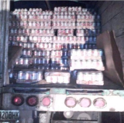 Capturan banda de contrabandistas con mil cajas de cervezas en San Pedro Sula