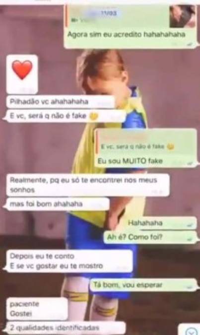 Neymar divulgó primero estos otros mensajes de Whatsapp que intercambió con la modelo brasileña que habría violado en París. El brasileño se defiende y asegura que con ''el dolor en el corazón'' tiene que publicar esta conversación para demostrar su inocencia.