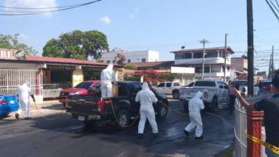 REFERENCIA. Equipo de OIRSA en Panamá realiza desinfección en avenidas de Penonomé.