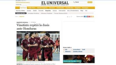 Así destaca la prensa venezolana la victoria sobre Honduras.