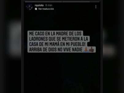 Romell Quioto y el mensaje que dejó tras el robo que sufrió su adorada madre en Balfate, Colón.