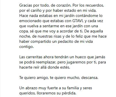 AuronPlay despide al Komanche con un emotivo mensaje: Me dueles mucho