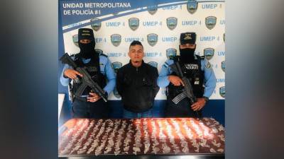 El arrestado tiene 22 años de edad, es originario y residente en en la colonia Reparto por Abajo de Tegucigalpa.