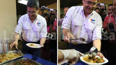 Juan Orlando Hernández invitó a la población a consumir comida china.