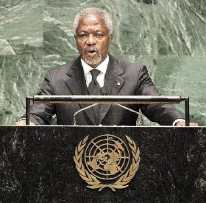 Annan da panorama sombrío en último discurso como secretario