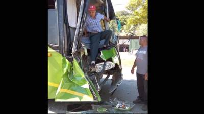 Accidente ocurrido en las cercanías de la Gran Terminal de San Pedro Sula.