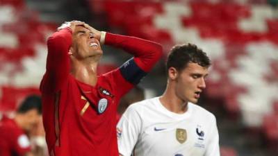 Cristiano Ronaldo no pudo evitar la caída de su selección ante Francia. Foto EFE.