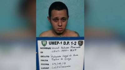 Supuesto pandillero detenido en Tegucigalpa.