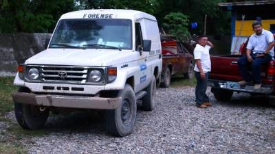 El cadáver de Noé Gómez fue llevado a la posta de La Lima, donde se realizó el levantamiento.