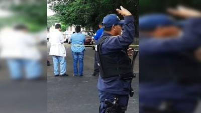 Escena del crimen en Tegucigalpa.