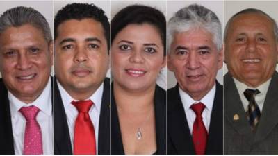En fotos, seis de 10 legisladores que han desertado de Libre. Son: Esdras Amado López, Héctor Padilla, Tatiana Canales, Eduardo Coto y Omar Rodríguez.