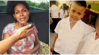 La señora Francisca Mabel García (izq.) fue detenida para investigación. El niño Edgardo Reyes (der.) falleció producto de la intoxicación.