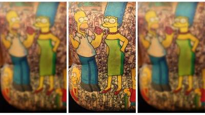 Baxter se tatuó a los 203 personajes que habitan en la ciudad de Springfield.
