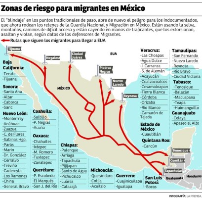 México: la selva, la única vía para burlar a la migra