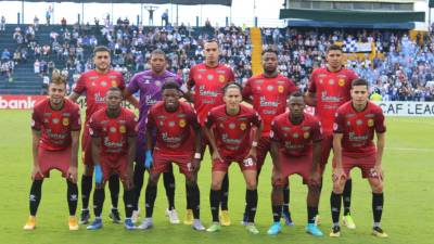 El Real España y su 11 titular que venció 2-0 al Cartaginés.