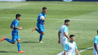 El mediocampista Alexander López anotó el único gol de Honduras ante Guatemala. Foto Twitter @andresNadf.