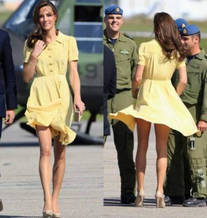 Kate Middleton sufre a lo Marilyn Monroe el viento levanta su - Diario La Prensa