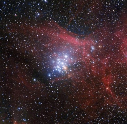 Espectacular imagen de un cúmulo estelar en la Constelación de Carina