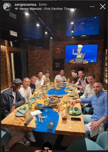 Nueve personas acompañaron a Mbappé en Madrid entre los que destacan sus compañeros del PSG y exjugadores del Real Madrid, Sergio Ramos y Achraf Hakimi.