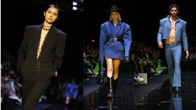 La marca ‘Ary Villa’ presentó una colección que propone prendas que propone un estilo que combina lo gótico con lo norteño con prendas base en mezclilla combinadas con piel, textiles tejidos y telas de algodón lisas, tipo sastre.