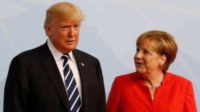 Donald Trump presidente de EUA y Angela Merkel canciller alemana se reunirán con el presidente francés Emanuel Macron.