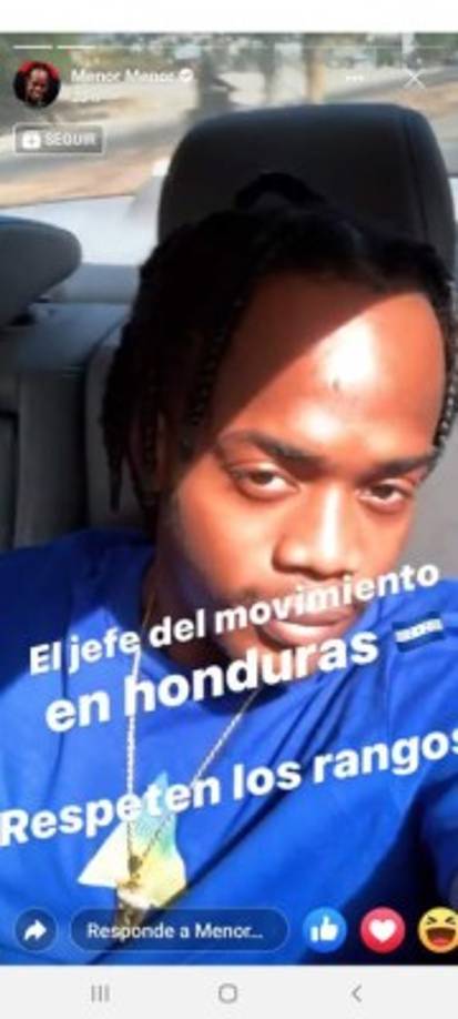 Empecemos por Menor Menor, quien pegó primero al decir que es el 'jefe del movimiento nacional', esto no causó gracia a los demás reguetoneros hondureños, pese al éxito musical de Menor en las diferentes plataformas digitales.