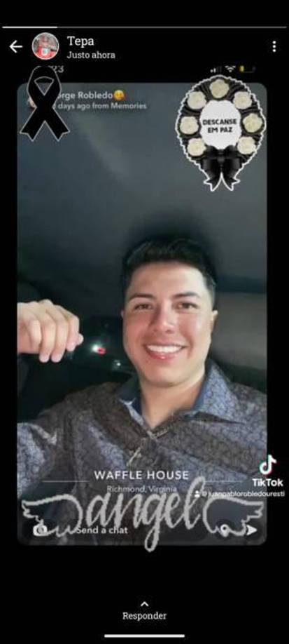 Jorge Robledo es originario de San Luis Potosí y en Carolina del Norte han organizado venta de comidas para poder repatriarlo.