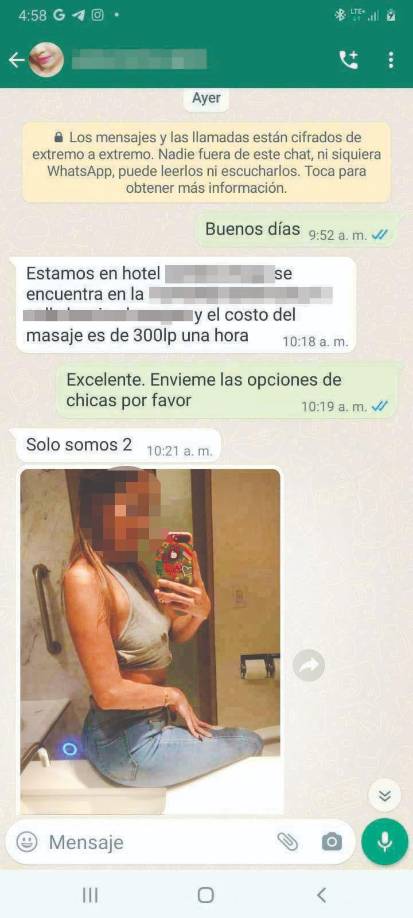 Otros modus operandi de organizaciones son la renta de local en área comercial o edificio y rotulan con el nombre de Spa; sin embargo, no tienen permiso de operación ni las mujeres que hacen masajes han recibido preparación o estudio sobre cómo hacerlos.