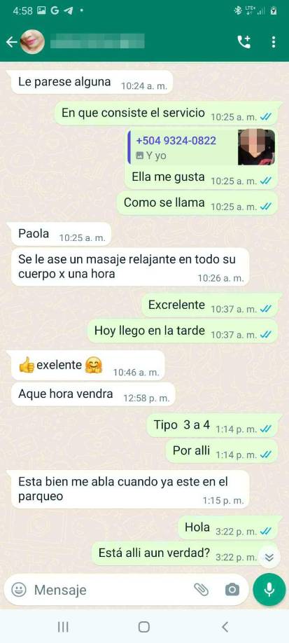 Estas redes publican anuncios como “masaje a domicilio”, donde trasladan a la víctima para dar el servicio donde la citen, sea un motel conocido, hotel o en la casa del cliente, siempre y cuando no sea en colonia o barrio inseguro.