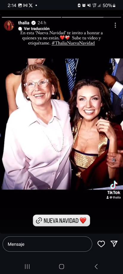 Las redes sociales se llenaron rápidamente de comentarios negativos. Muchos usuarios acusaron a Thalía de ser “falsa” y “manipuladora” por no haber hecho un pronunciamiento inmediato sobre la muerte de Ernestina.