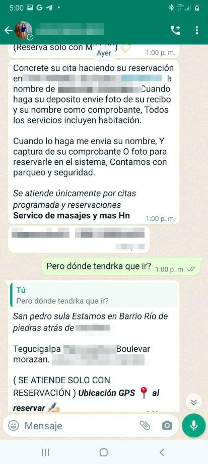 Las chicas son “reservadas” por los hombres, quienes pagan según el “servicio” que quieran. 