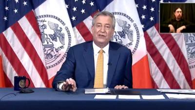 El alcalde de Nueva York, Bill de Blasio. Foto: Captura de video