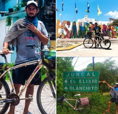 Los momentos mágicos de Tabare junto a su bicicleta 'América' en Honduras