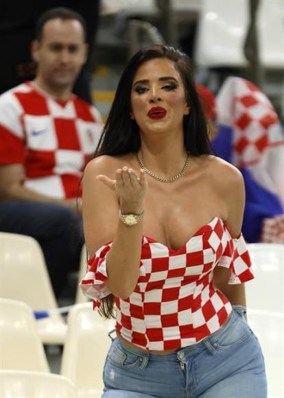 La bella fanática no se ha perdido ningún duelo de Croacia durante la Copa del Mundo en Qatar.