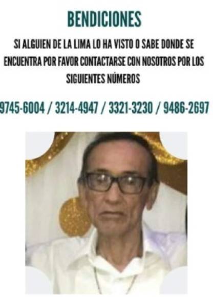 Don Augusto Argueta ya fue encontrado por sus familiares.