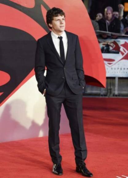 El actor Jesse Eisenberg en la premier mundial de la película.